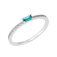 Anello Zanette Gioielli Donna in Oro bianco Acquamarina 0.10 Ct AN-4023-16-ACQUAMARINA - AN-4023-16-ACQUAMARINA